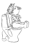 Child on the toilet